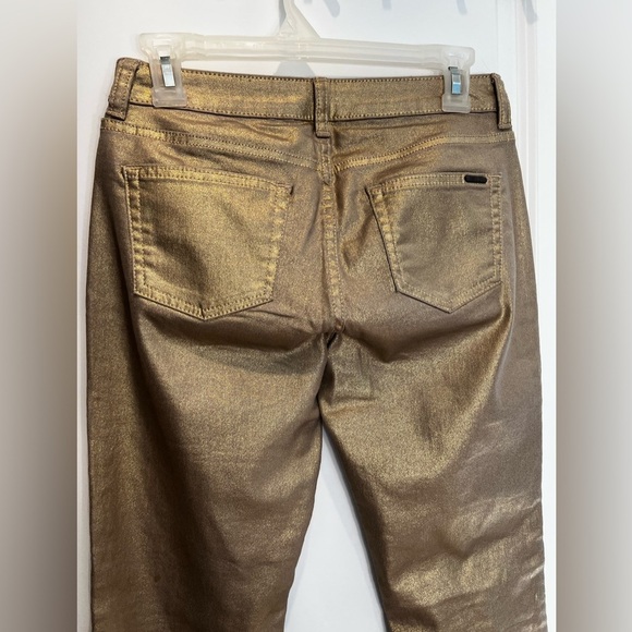 Jennifer Lopez Gold Straight Leg Jeans Size 4 - Picture 5 of 9